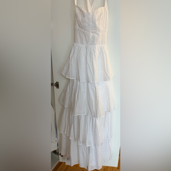 Lace up tiered maxi dress (new with tags) - Picture 2 of 3